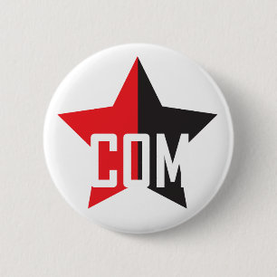 Badge Rond 5 Cm Étoile Anarcho-Communiste
