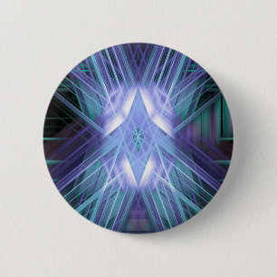 Badge Rond 5 Cm Étoile bleue brillante