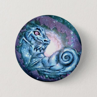 Badge Rond 5 Cm Étoile bleue de dragon