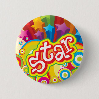 Badge Rond 5 Cm Étoile - bouton