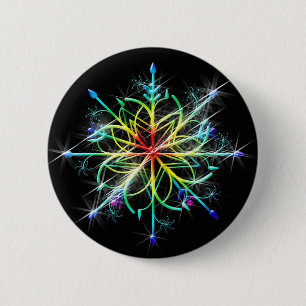 Badge Rond 5 Cm Étoile de couleur rétro