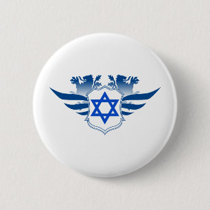 Badge Rond 5 Cm Étoile de David