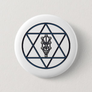 Badge Rond 5 Cm Étoile de David et Sefirah