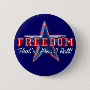 Badge Rond 5 Cm Étoile de liberté, comment je roule
