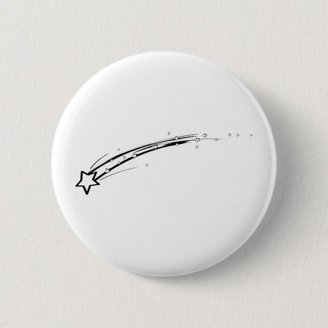 Badge Rond 5 Cm Étoile de tir noire et blanche (Devant)