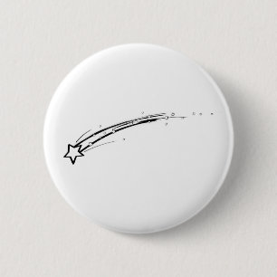 Badge Rond 5 Cm Étoile de tir noire et blanche