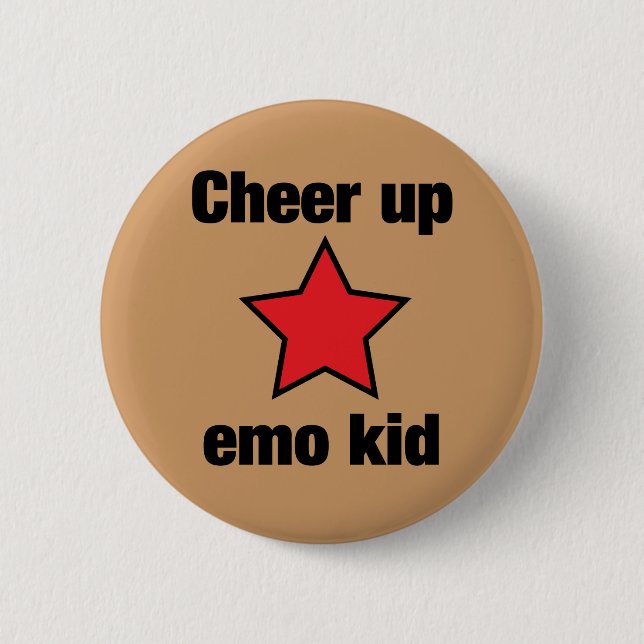 Badge Rond 5 Cm Étoile d'Emo (Devant)