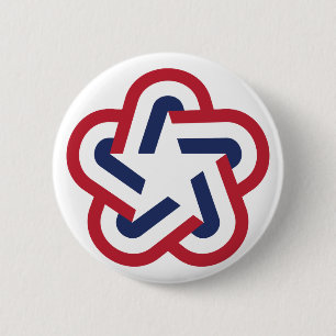 Badge Rond 5 Cm Étoile rétro