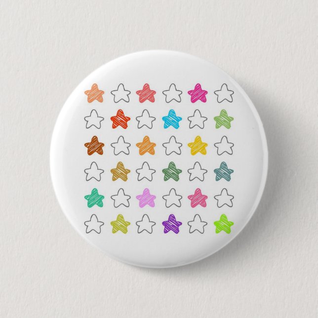Badge Rond 5 Cm Étoiles (Devant)