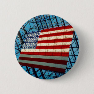 Badge Rond 5 Cm étoiles & rayures & ombres