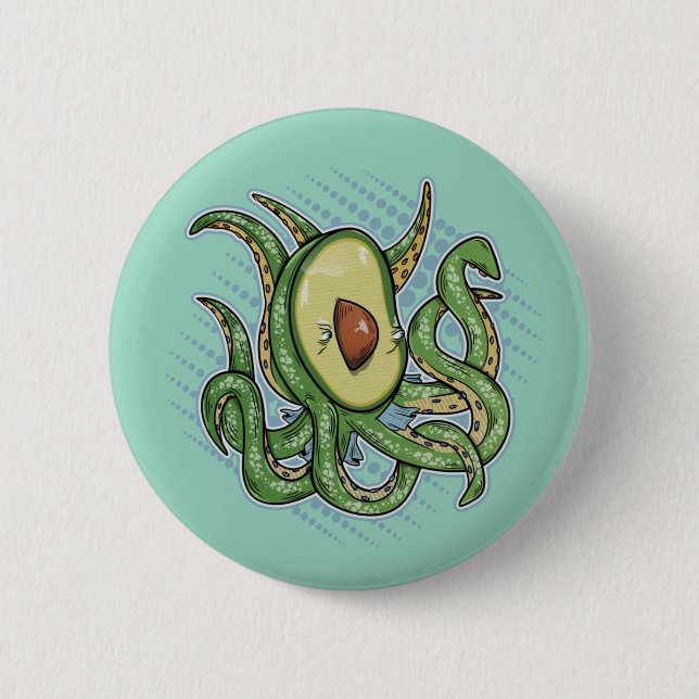Badge Rond 5 Cm Étrange Avocado (Devant)