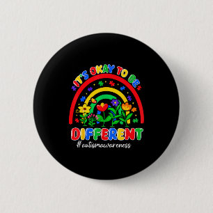 Badge Rond 5 Cm Être différent puzzle sensibilisation à l'autisme