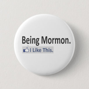 Badge Rond 5 Cm Être Mormon... J'Aime Ça