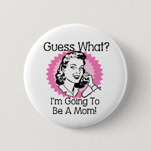Badge Rond 5 Cm Être une maman rose