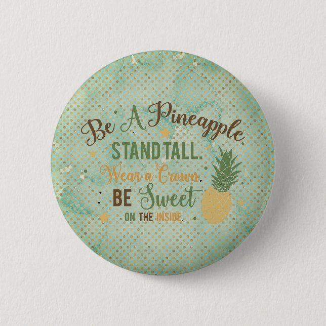 Badge Rond 5 Cm Être une typographie d'ananas (Devant)