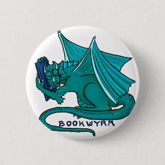 Badge Rond 5 Cm Étreinte Bookwyrm de livre