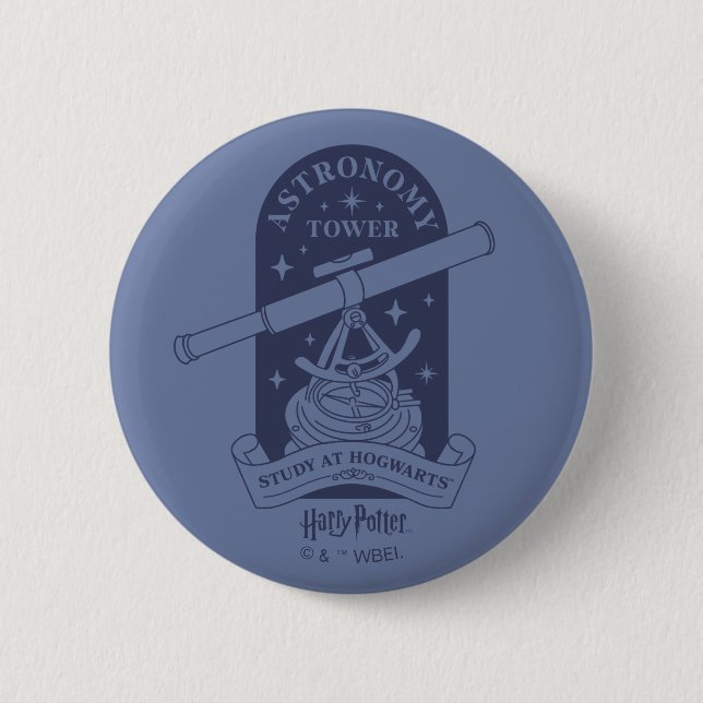Badge Rond 5 Cm Étude à la tour d'astronomie HOGWARTS™ (Devant)