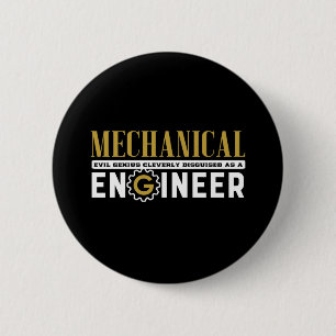 Badge Rond 5 Cm Étudiant drôle d'industrie mécanique d'ingénie