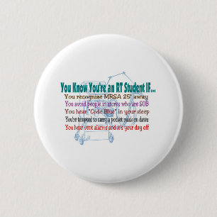 Badge Rond 5 Cm Étudiant respiratoire de thérapie