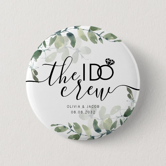 Badge Rond 5 Cm Eucalyptus I Do Crew (Devant)