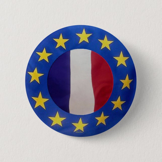 Badge Rond 5 Cm Euro 2008 - Bouton de la France (Devant)