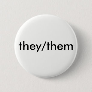 Badge Rond 5 Cm eux/eux bouton de pronom