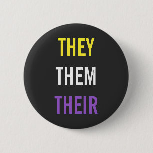 Badge Rond 5 Cm Eux/eux/leurs pronoms