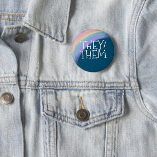 Badge Rond 5 Cm Eux Pronoun