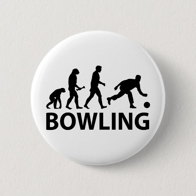 Badge Rond 5 Cm Évolution de bowling (Devant)