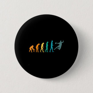 Badge Rond 5 Cm Évolution de Handball Sport Drôle