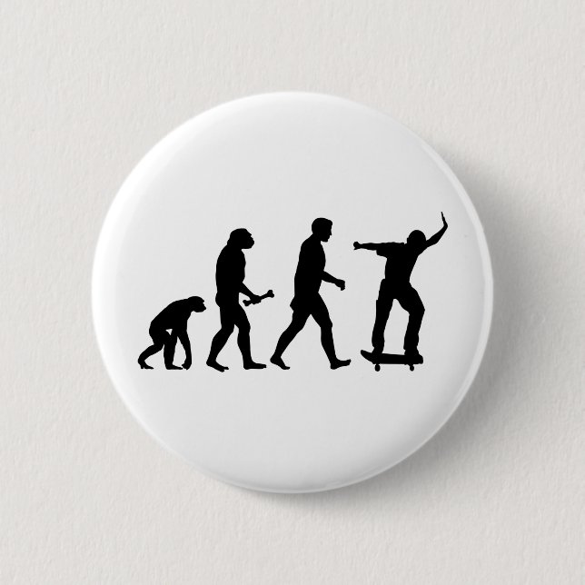 Badge Rond 5 Cm Évolution de planche à roulettes (Devant)