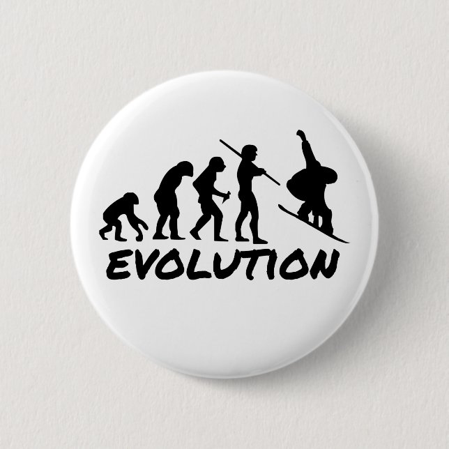 Badge Rond 5 Cm Évolution de surf des neiges (Devant)