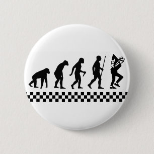 Badge Rond 5 Cm Évolution d'insigne de Ska