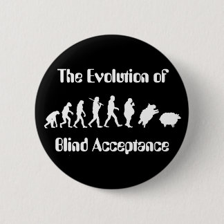 Badge Rond 5 Cm Évolution drôle de parodie de l'homme