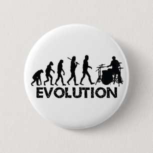 Badge Rond 5 Cm Évolution d'un batteur