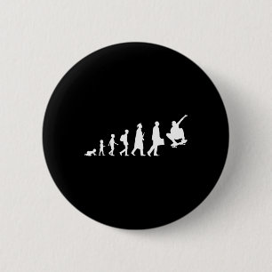 Badge Rond 5 Cm Évolution d'un skater planchiste skateboard F
