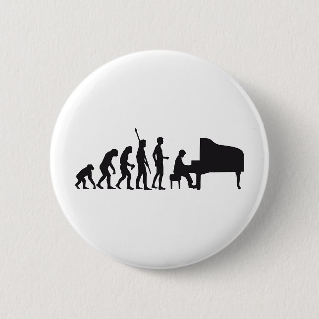 Badge Rond 5 Cm evolution piano (Devant)