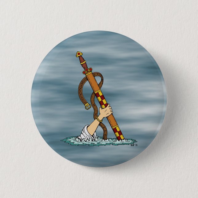 Badge Rond 5 Cm Excalibur (Devant)