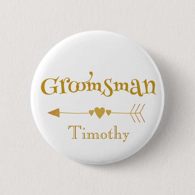 Badge Rond 5 Cm Excellent Groomsman (Devant)