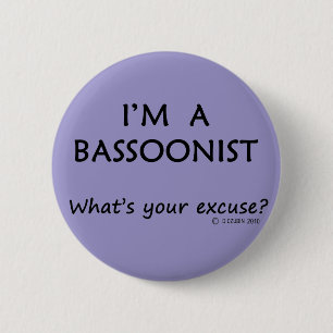 Badge Rond 5 Cm Excuse bassooniste