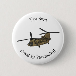 Badge Rond 5 Cm Exemple d'hélicoptère militaire Chinook