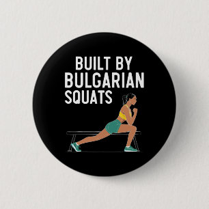 Badge Rond 5 Cm Exercice de squat bulgare musculation fitness