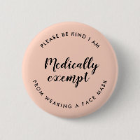Exonération du masque | Peach Pink Modern Covid-19