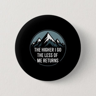 Badge Rond 5 Cm Explorateur de pics de vie de montagne d'aventure 