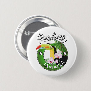 Badge Rond 5 Cm Explorez le logo des Bahamas Magnet pour bouton de