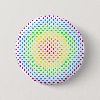 Badge Rond 5 Cm Explosion d'étoile arc-en-ciel