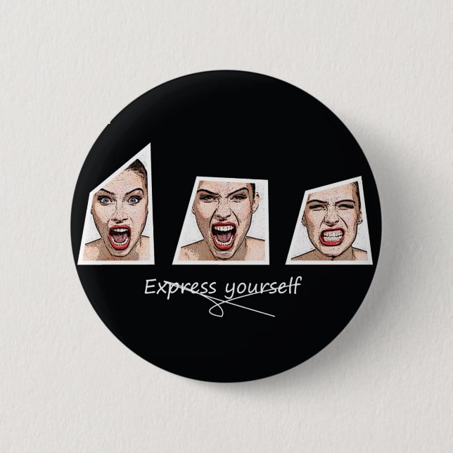 Badge Rond 5 Cm Express yourself (Devant)