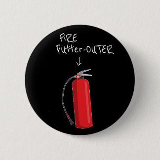 Badge Rond 5 Cm Extincteur extérieur de pompier
