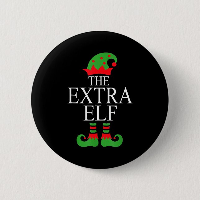 Badge Rond 5 Cm Extra Elf Family Matching Christmas Group Pajama M (Devant)