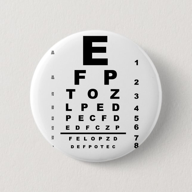 Badge Rond 5 Cm Eye Test (Devant)
